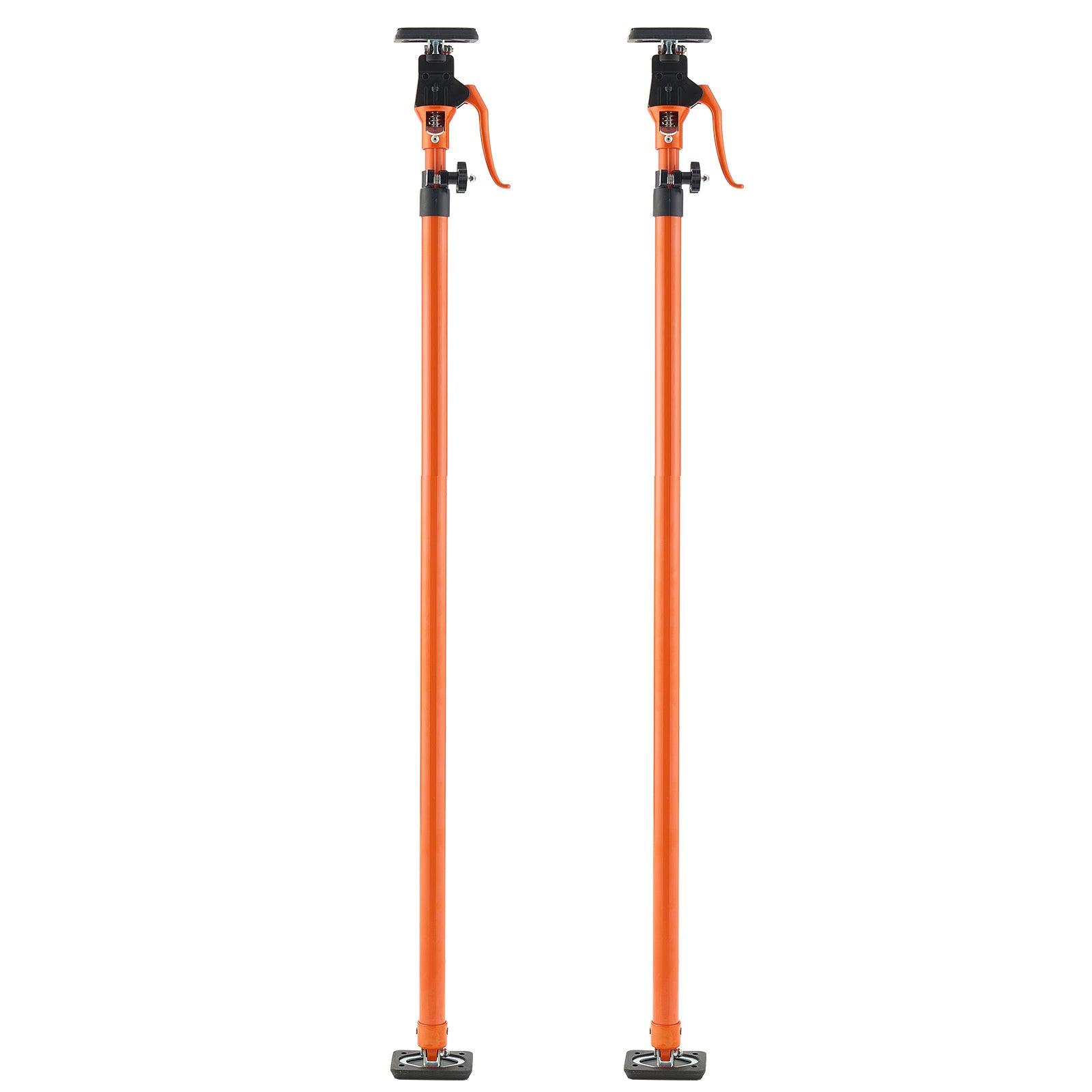 Cabinet Jack Support Pole, 2-Pack, 49.2-114.6 Inch Steel Telescopic Quick Support Rod, Adjustable 3rd Hand System up to 198 lbs Capacity for Installing Cabinets, Lifting Drywall, Cargo Bars