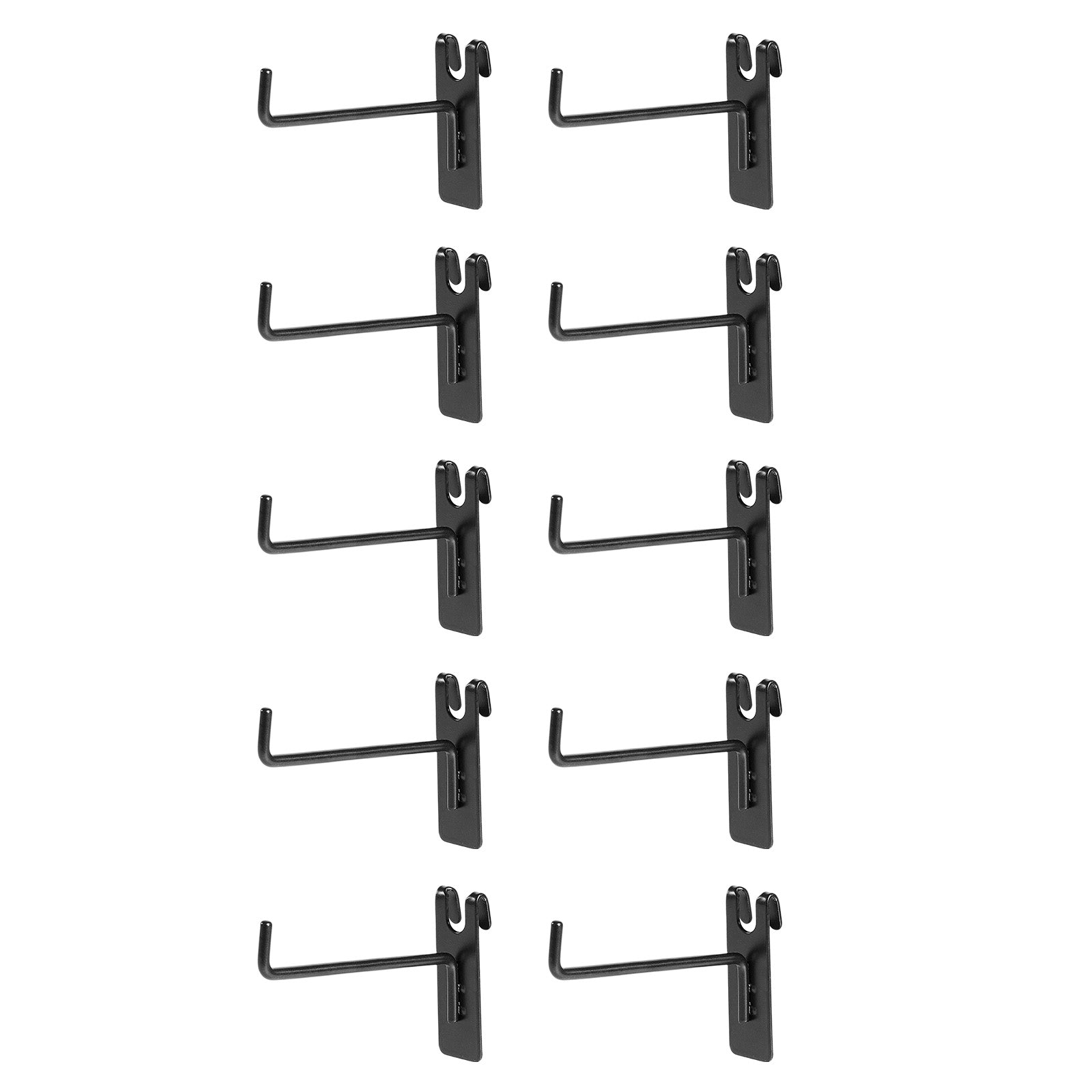 Grid Wall Panel 1.9 x 5.4 ft Wire Display Rack with Wheels and 10 Hooks