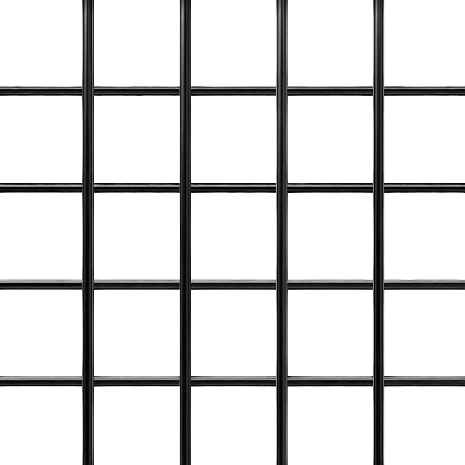 Grid Wall Panel 1.9 x 5.4 ft Wire Display Rack with Wheels and 10 Hooks