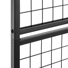 Grid Wall Panel 1.9 x 5.4 ft Wire Display Rack with Wheels and 10 Hooks