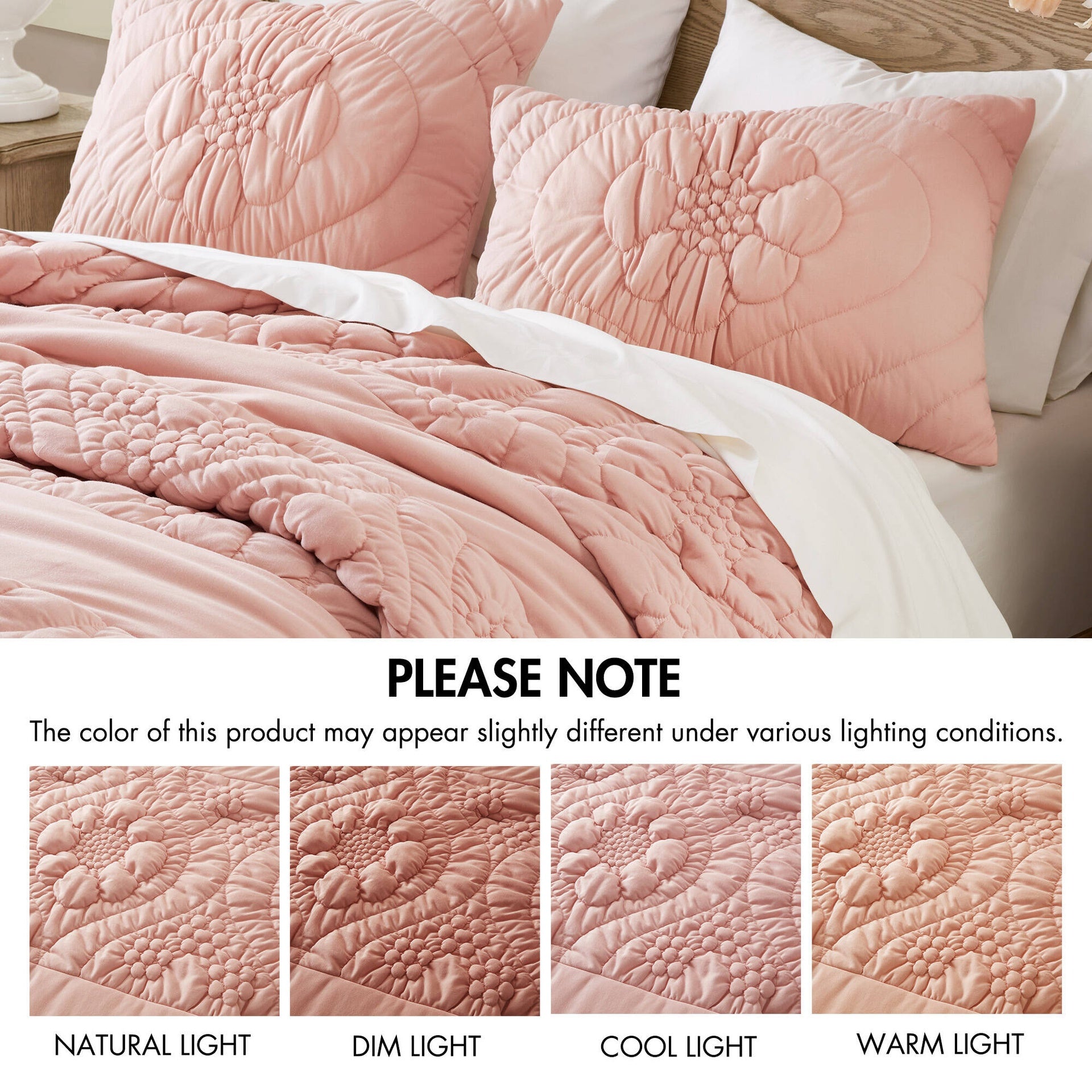 2-Piece Twin Comforter Set,Pink