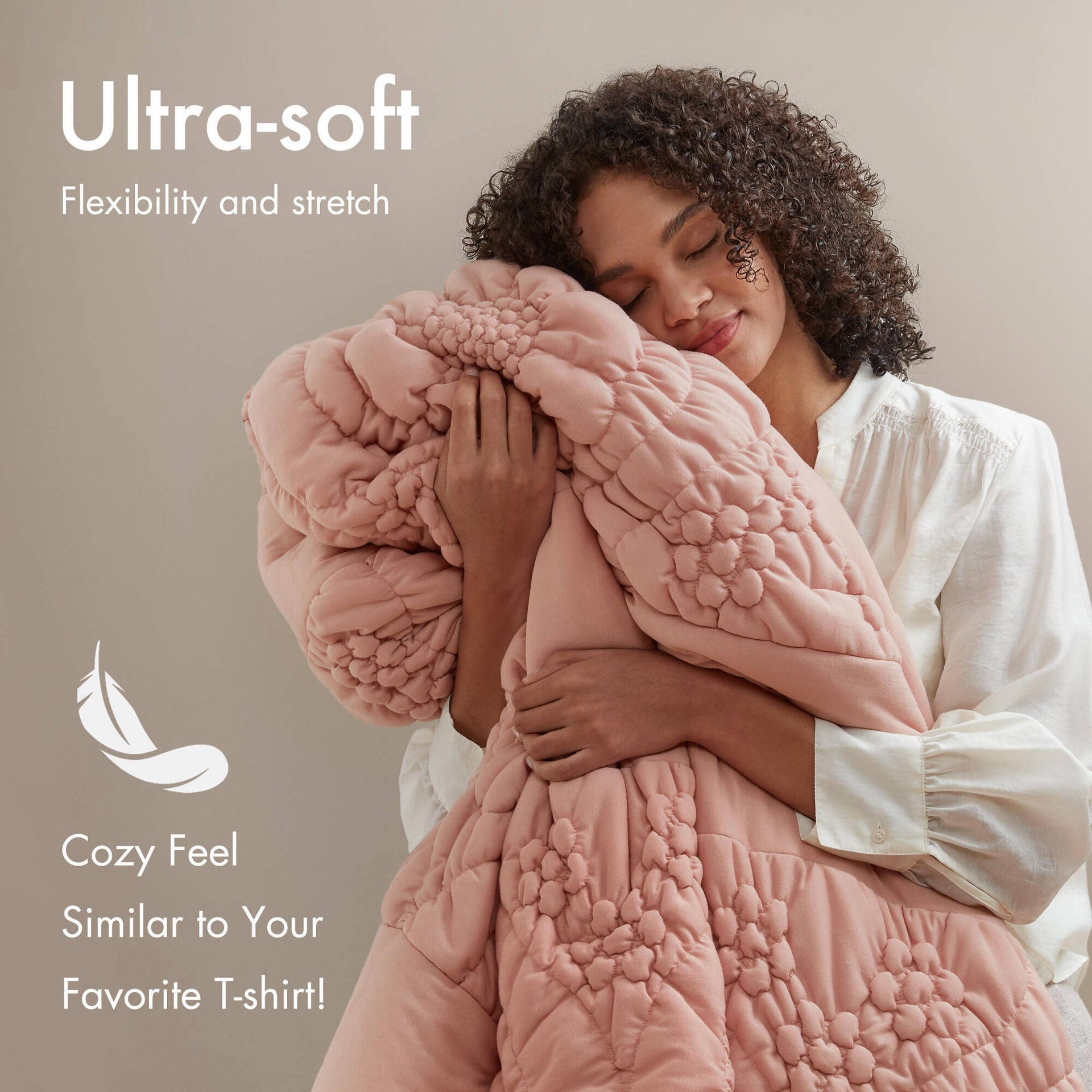 2-Piece Twin Comforter Set,Pink