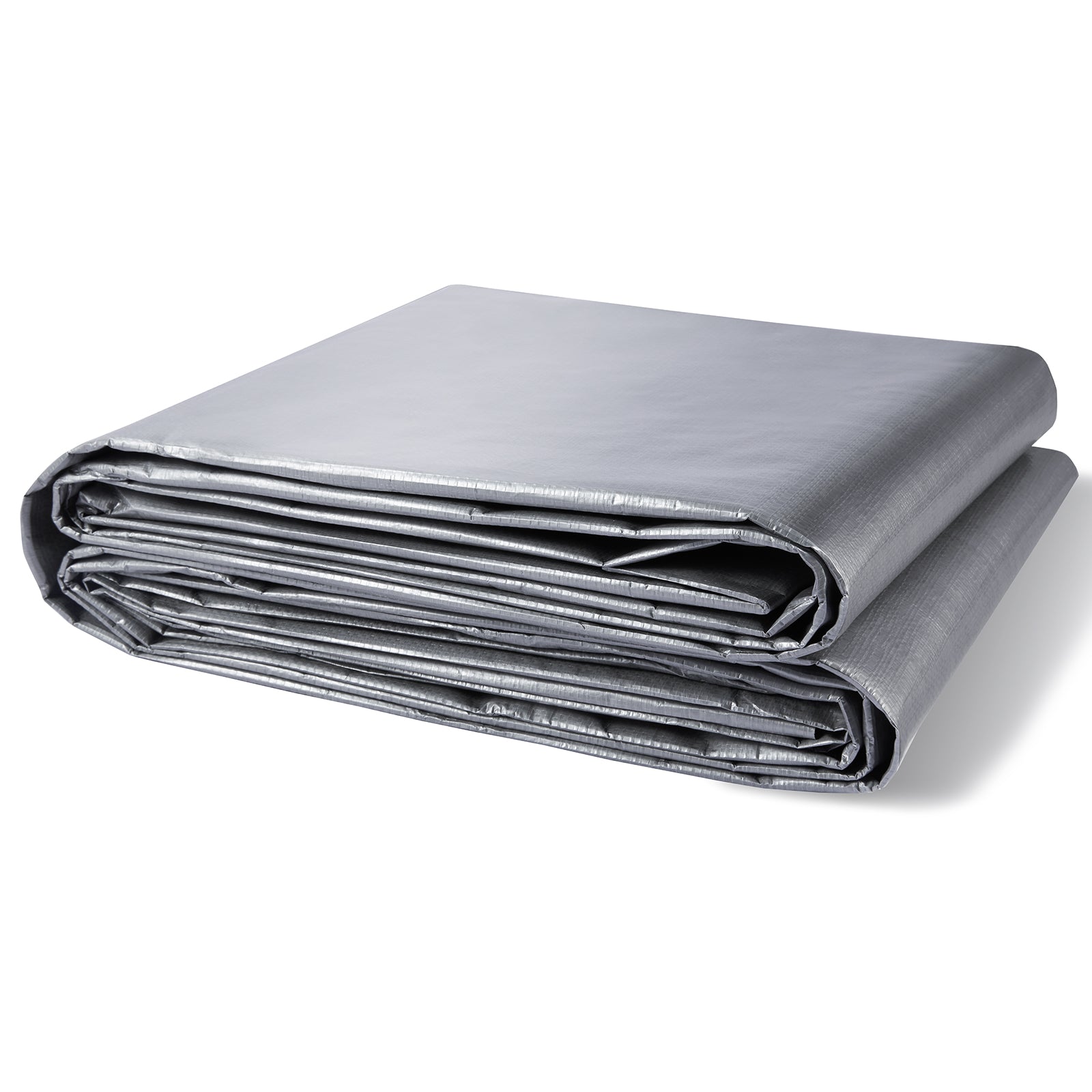 Tarp Waterproof 20x30 ft, Plastic Poly Tarp Cover 10 Mil, Multi Purpose Tear UV and Temperature Resistant Outdoor Tarpaulin with High Durability Reinforced Grommets (Silver/Brown)
