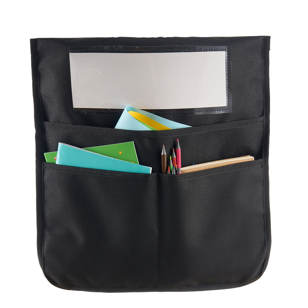 Chair Pockets for Classroom 24 Pack Seat Pocket with Name Tag Black