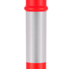 12 Pack Traffic Delineator Posts, 48 inches Traffic Safety Cones with Weighted Base and Reflective Strips, Heavy Duty Delineator Posts for Construction Site, Parking Lot, Crowd Control, Red