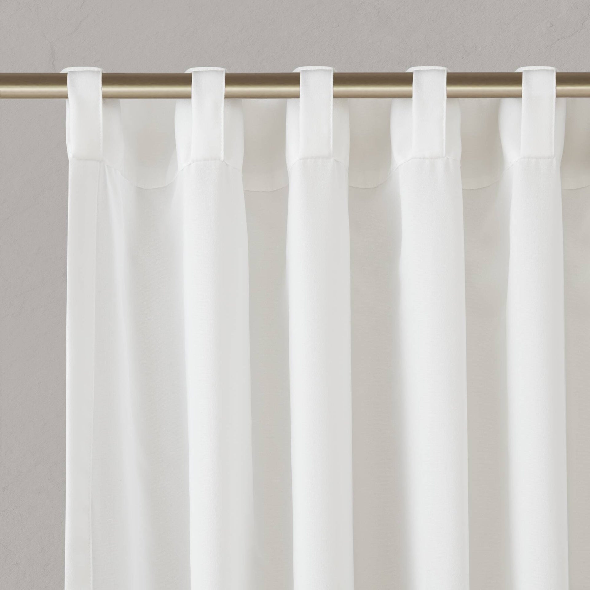 2 PCS 52x84" Rod Pocket with Back Tab Privacy Curtain Pair White