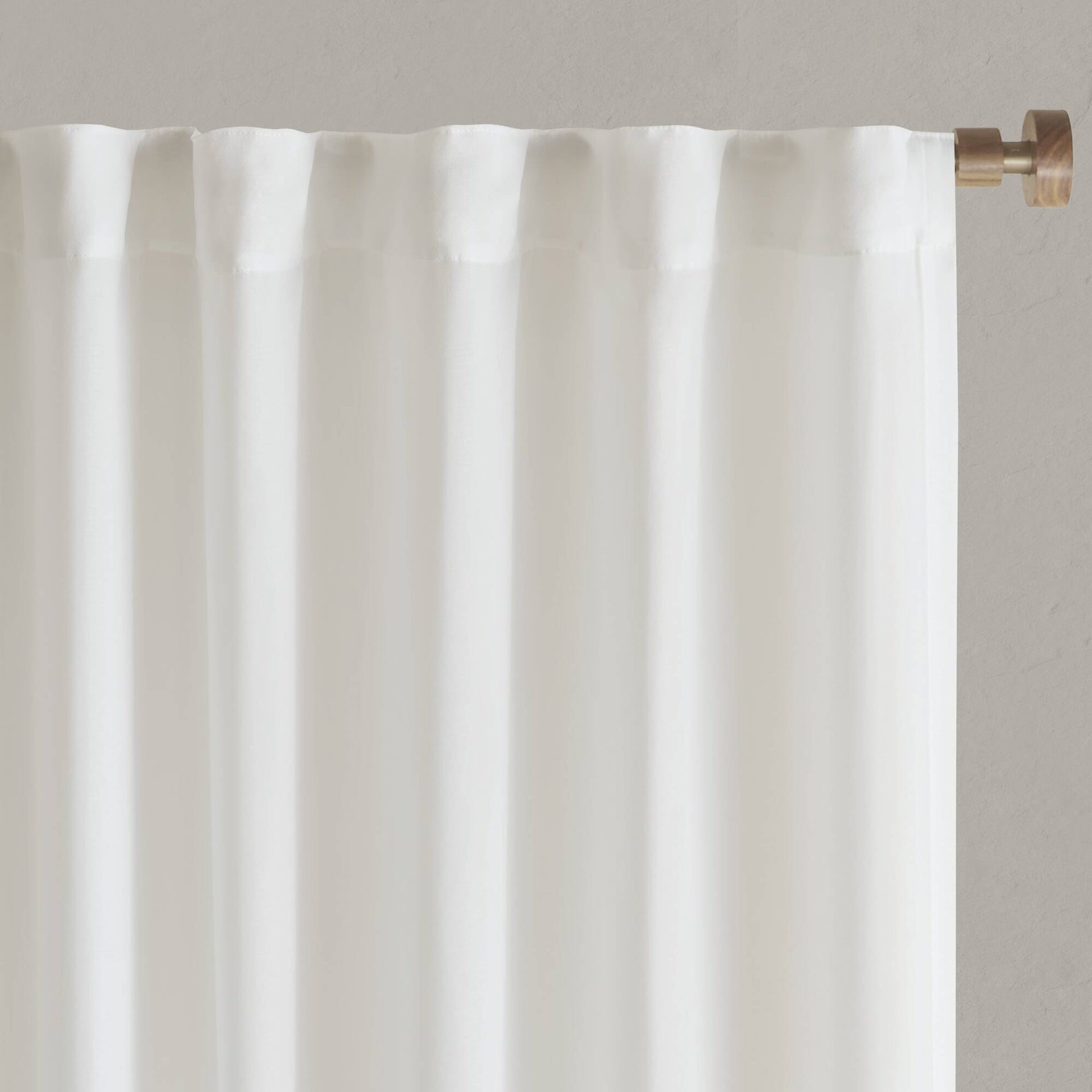 2 PCS 52x84" Rod Pocket with Back Tab Privacy Curtain Pair White