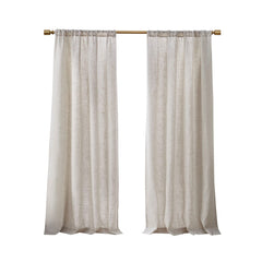 Linen Blend Light Filtering Curtain Panel Pair(2 Pcs Window Panels)