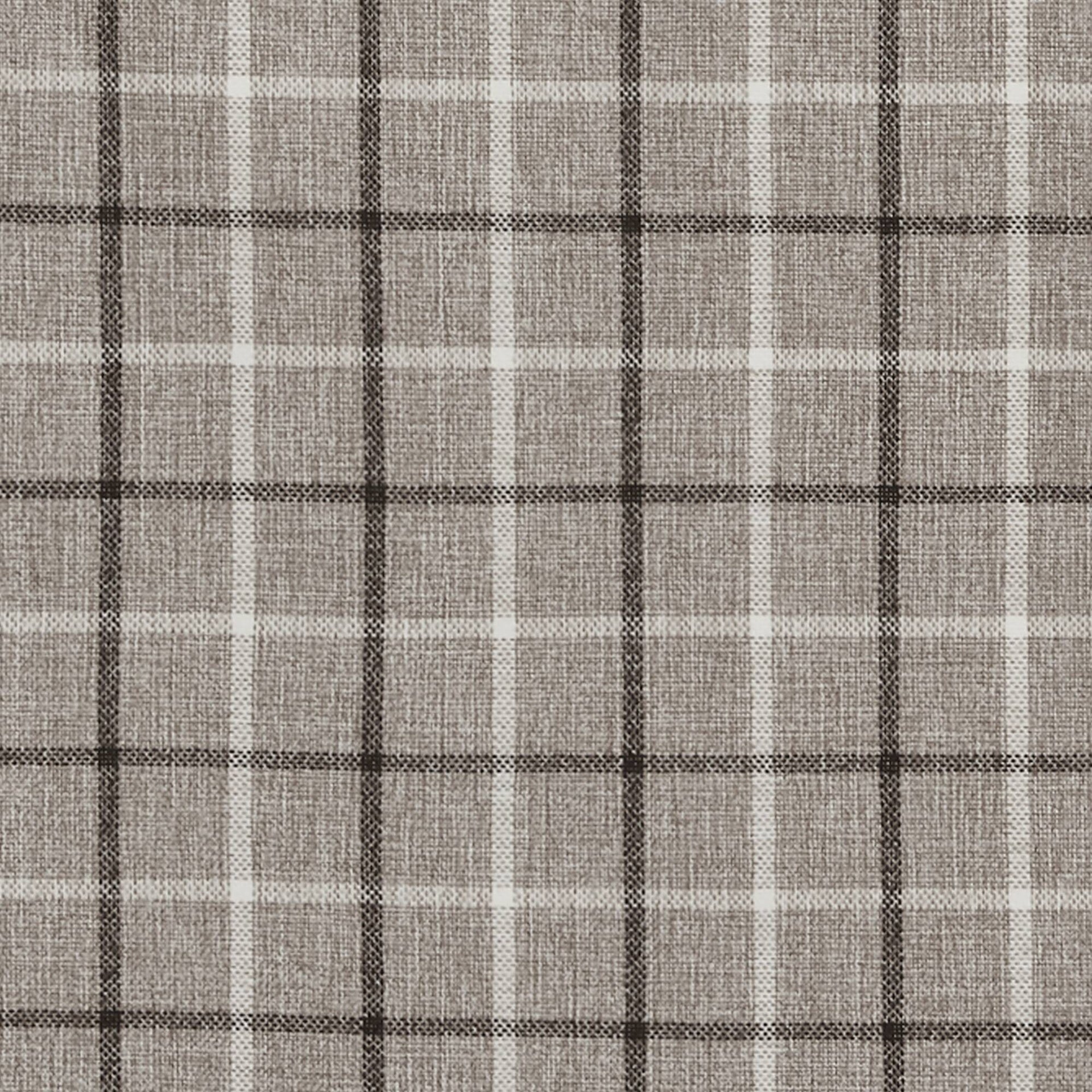 1-Piece 50x95" Plaid Faux Leather Tab Top Curtain Panel with Fleece Lining,Brown