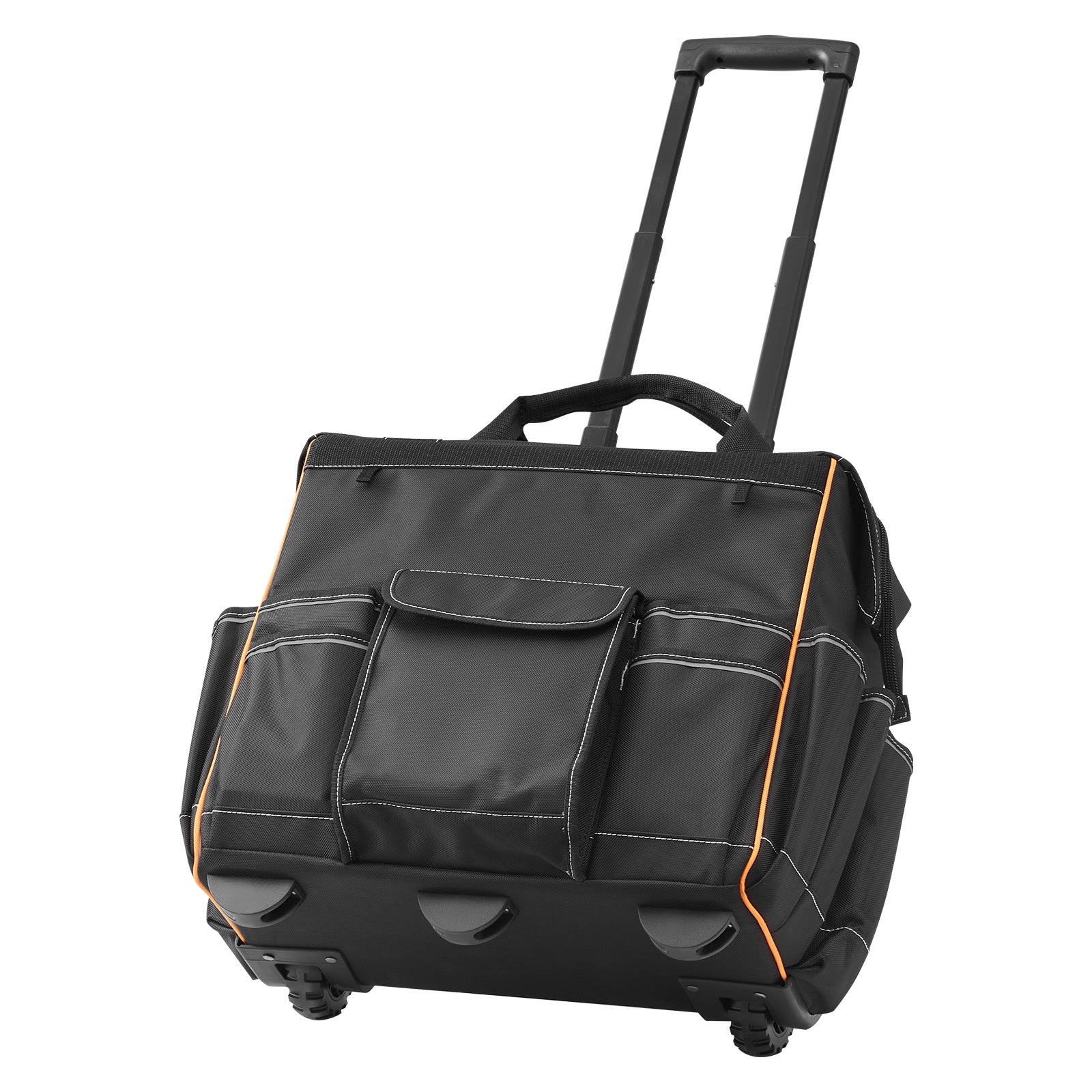 Rolling Tool Bag 25 Pockets Heavy Duty Roller Tool Bag Telescoping Handle