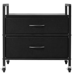 Mini Fridge Stand with Storage 176 lbs Black Mini Fridge Table 2 Drawers