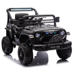 12V Kids Ride On Electric Truck Car W/Parents Control,2WD,Four-wheel suspension,Early education function,Adjustable volume,USB,MP3,Bluetooth,Microphone jack,Power display,LED lights For kids aged 1-4.