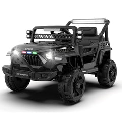 12V Kids Ride On Electric Truck Car W/Parents Control,2WD,Four-wheel suspension,Early education function,Adjustable volume,USB,MP3,Bluetooth,Microphone jack,Power display,LED lights For kids aged 1-4.