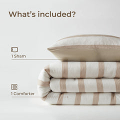2-Piece Twin/Twin XL Yarn-dyed striped comforter