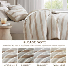 2-Piece Twin/Twin XL Yarn-dyed striped comforter