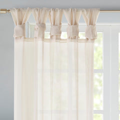 Twisted Tab Voile Sheer Window Pair