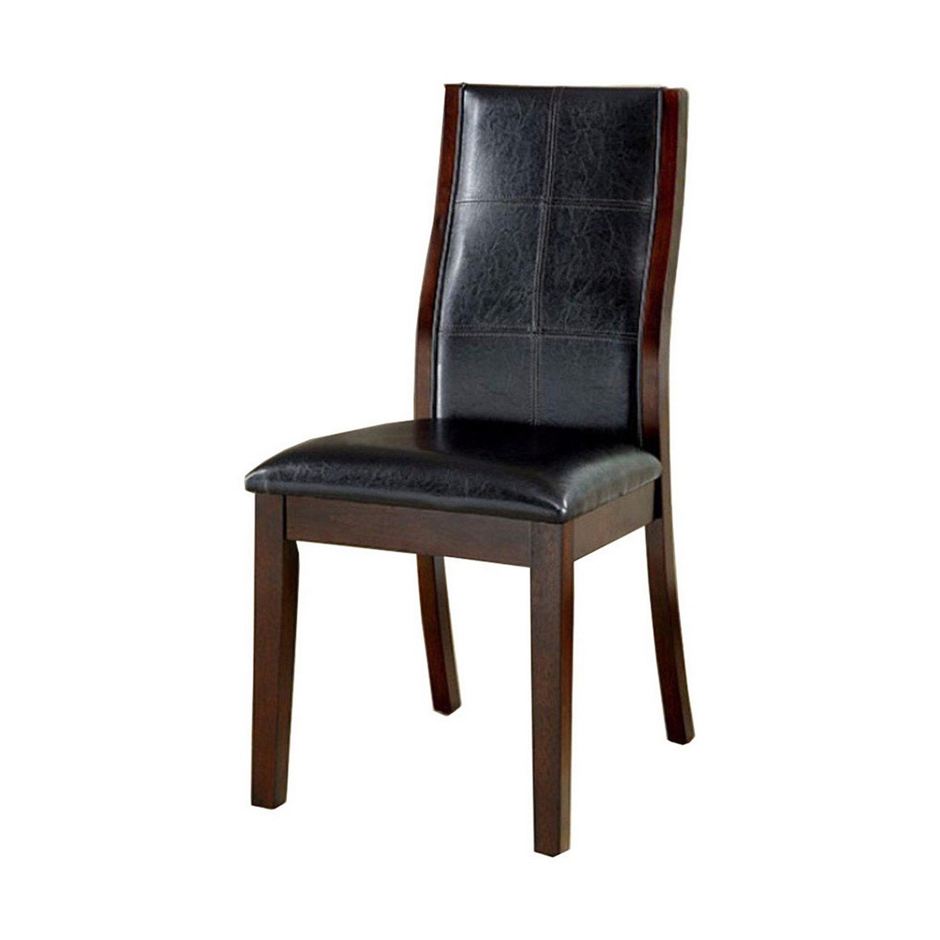 Townsend I Transitional Side Chair, Brown Cherry Finish, Set of 2