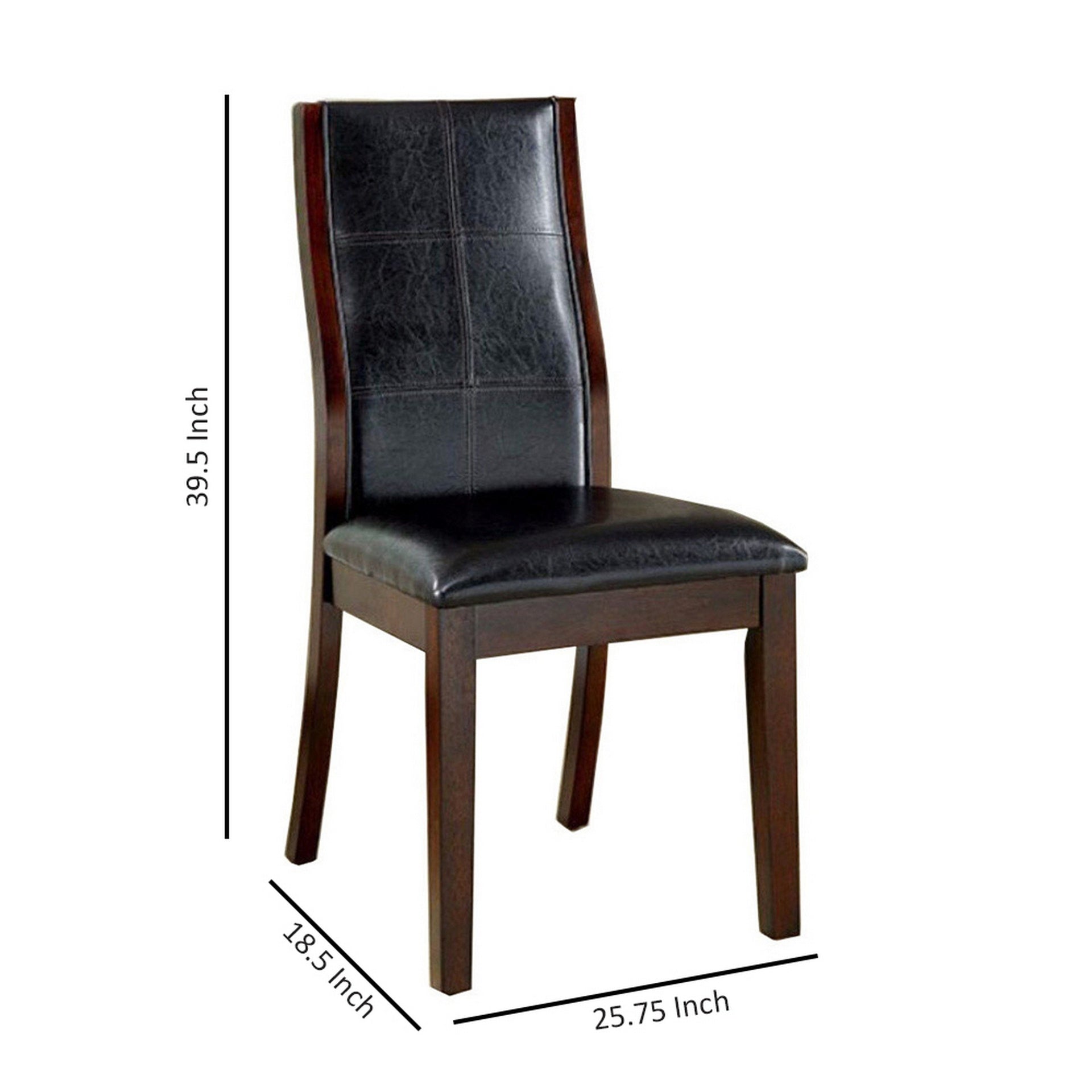 Townsend I Transitional Side Chair, Brown Cherry Finish, Set of 2