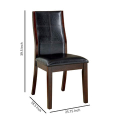 Townsend I Transitional Side Chair, Brown Cherry Finish, Set of 2
