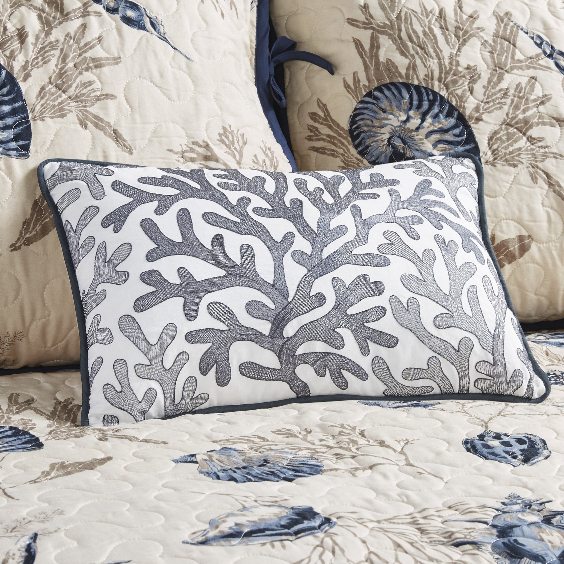 6 Piece Reversible Printed Microfiber Daybed Cover Set Blue Daybed
