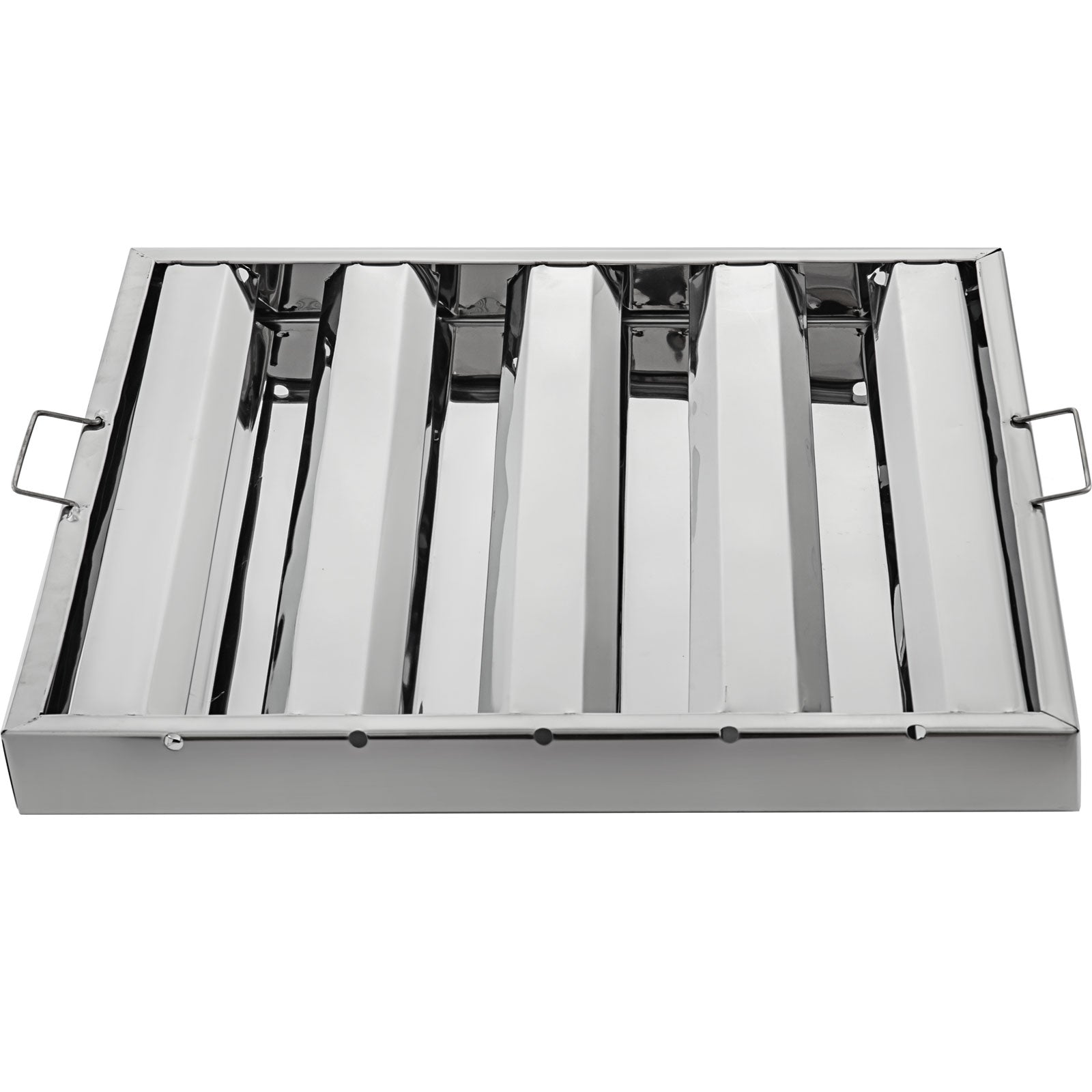Pack of 6 Hood Filters 19.5W x 19.5H Inch, 430 Stainless Steel 4 Grooves Commercial Hood Filters, Range Hood Filter for Grease Rated Commercial Kitchen Exhaust Hoods