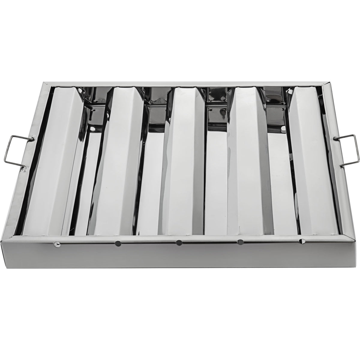 Pack of 6 Hood Filters 19.5W x 19.5H Inch, 430 Stainless Steel 4 Grooves Commercial Hood Filters, Range Hood Filter for Grease Rated Commercial Kitchen Exhaust Hoods