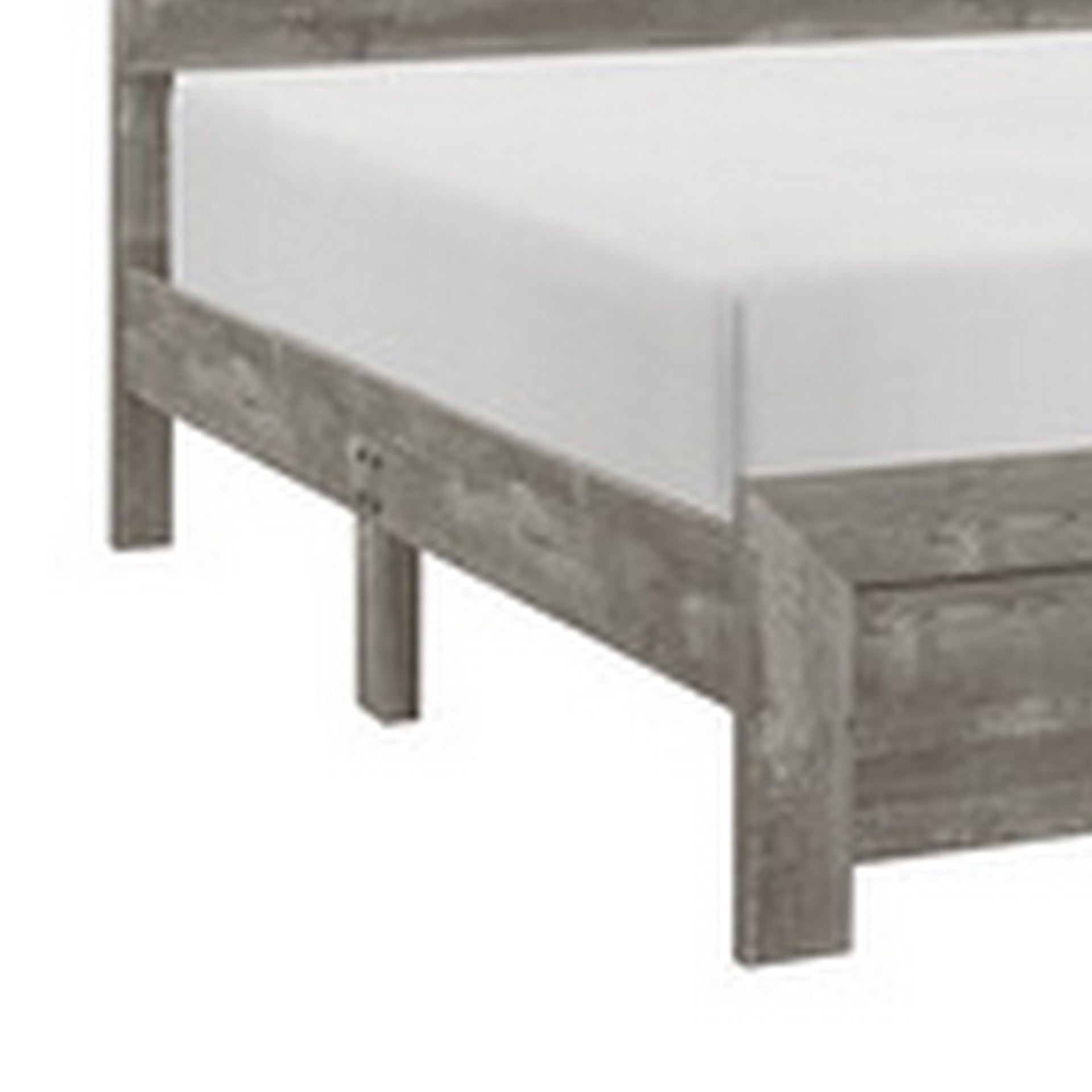 Adia Modern Queen Bed, Panel Headboard and Footboard, Textured Gray Veneer
