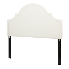 Catherine Upholstered Queen Headboard, Antique White Woven