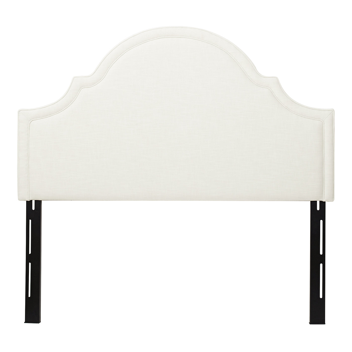 Catherine Upholstered Queen Headboard, Antique White Woven