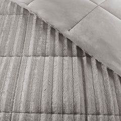 King/Cal King Faux Fur Comforter Mini Set