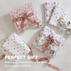 4-Piece Full 100% Cotton Flannel Pigment Printed Sheet Set,Happy Bows