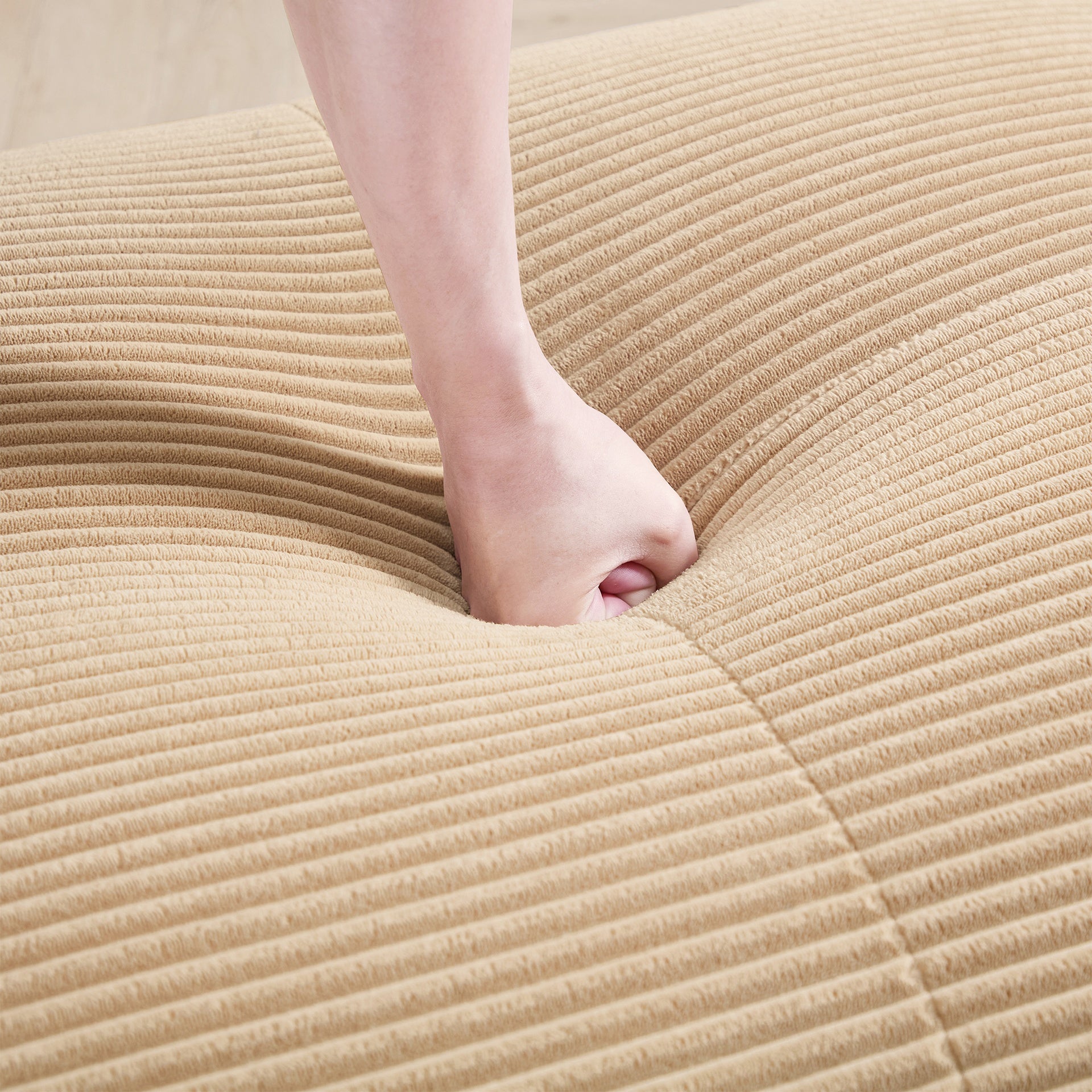 Hamlet LSF&RSF Corner Sofa W/Pillows Corduroy- Camel