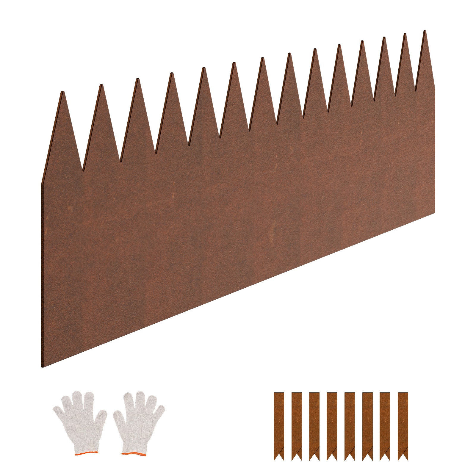 Steel Landscape Edging 6 Packs 40x8 in Weather-Resistant Garden Edging Border