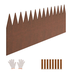 Steel Landscape Edging 6 Packs 40x8 in Weather-Resistant Garden Edging Border
