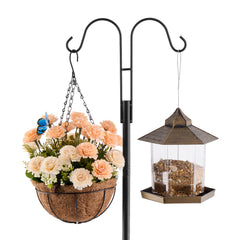 Double Shepherds Hook 8 Pack 60 Inch Heavy Duty Bird Feeder Pole