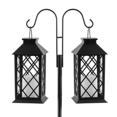 Double Shepherds Hook 8 Pack 60 Inch Heavy Duty Bird Feeder Pole