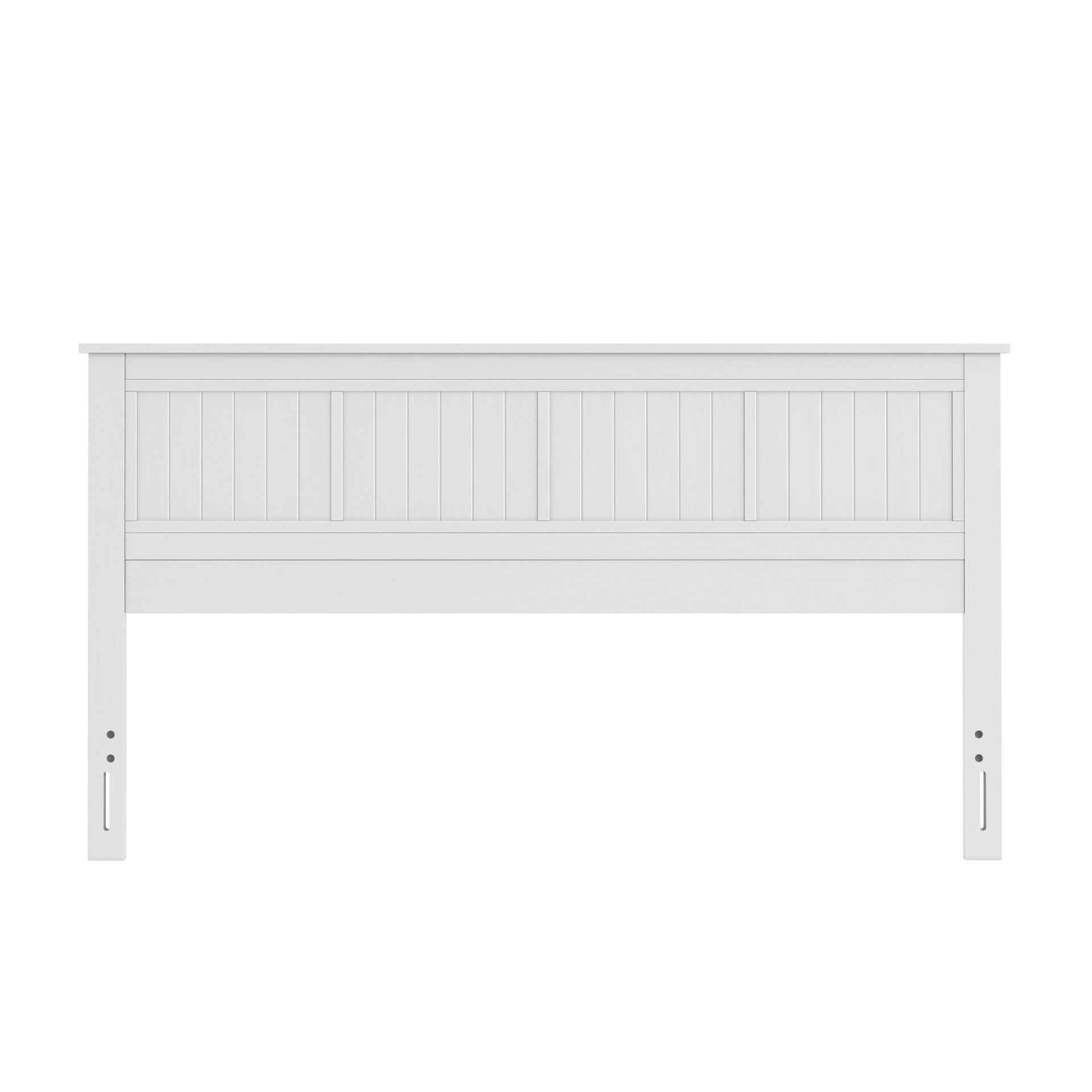 Walton Window Pane Wood Panel King Headboard - White
