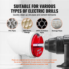 PVC Pipe Reamer Tool Pipe Fitting Socket Saver Aluminum Alloy for SCH 40