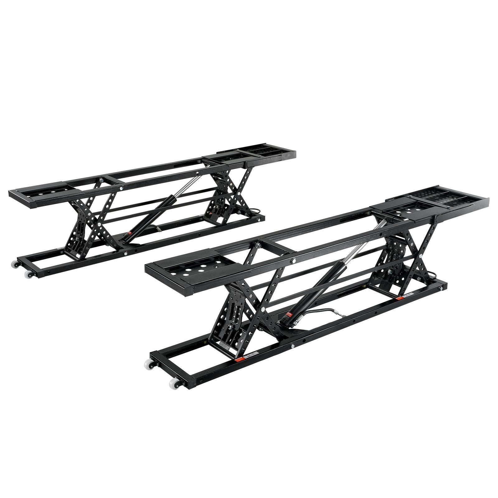 VEVOR Car Lift, 7,000 LBS Capacity Portable Car Lift, with Extended-Length Plates, 26.8" Max. Height, Heavy-duty Carbon Steel Truck Lift with 120V Power Unit, Auto Car Jack Lifts for Home Garage Shop