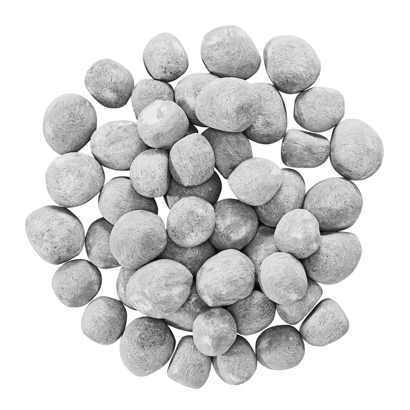 1-2 Inch 48 Pcs Ceramic Fire Pebble Stones Lava Rocks Reusable