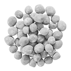 1-2 Inch 48 Pcs Ceramic Fire Pebble Stones Lava Rocks Reusable