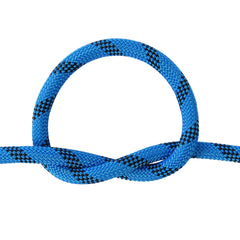 12.7mm Static Climbing Rope, 60.9M(200ft) Outdoor Rock Climbing Rope 32KN Breaking Tension, Fiber Rope with Steel Snap Hooks for Escape, Rappelling, Fire Rescue, Blue
