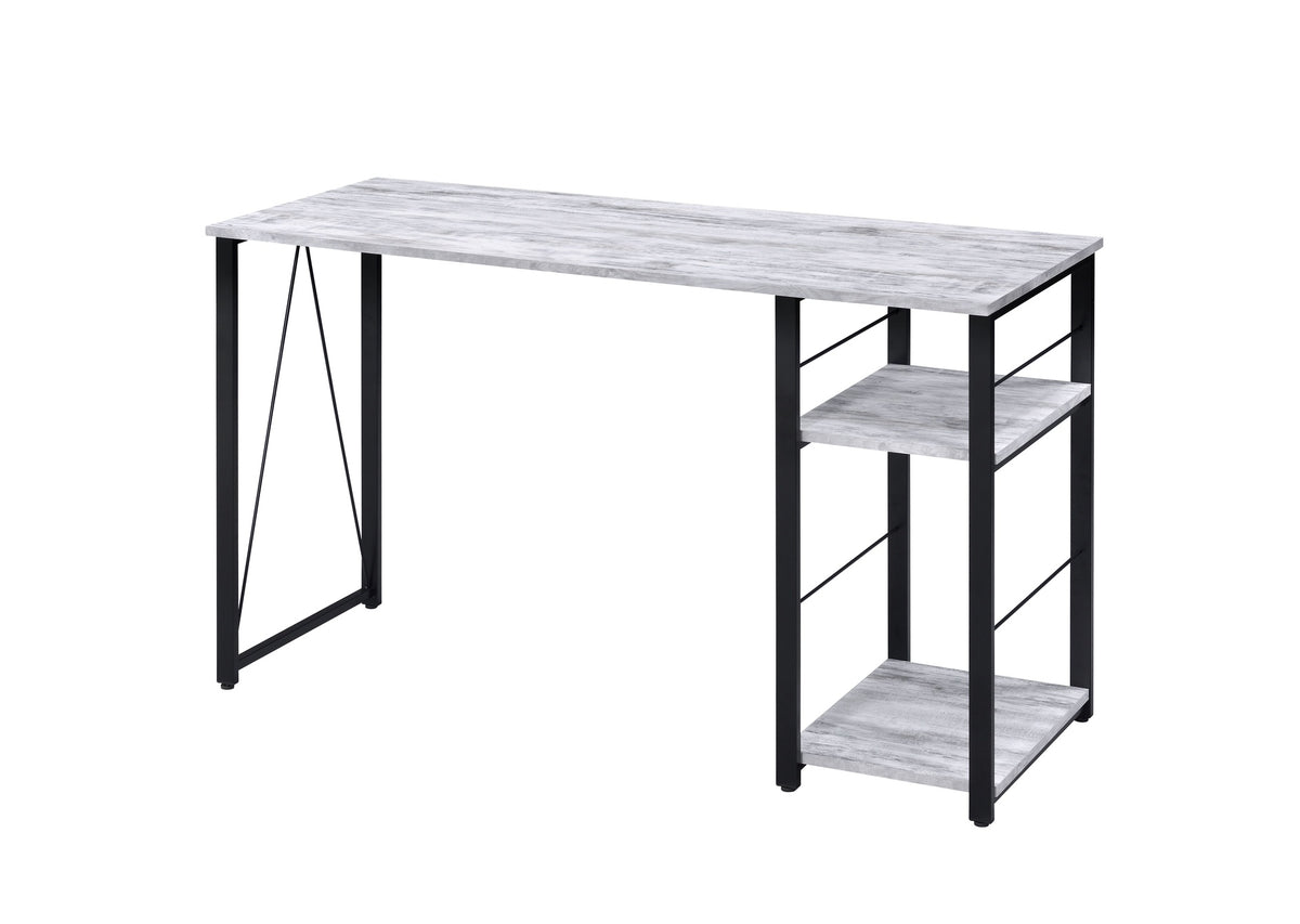 Vadna Antique White & Black Finish Writing Desk