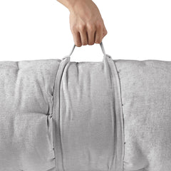 Poly Chenille Lounge Floor Pillow Cushion Grey 27" x 74"