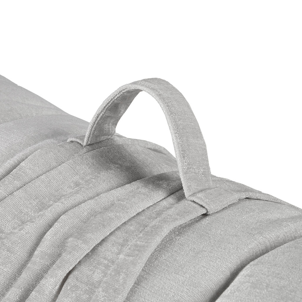 Poly Chenille Lounge Floor Pillow Cushion Grey 27" x 74"