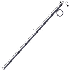 Rebar stake with loop 16pcs Grip Rebar 3/8x 18 Inch Steel Durable Heavy Duty Tent Canopy Ground Stakes with Angled Ends and 1 Inch Loops for Campsites and Canopies