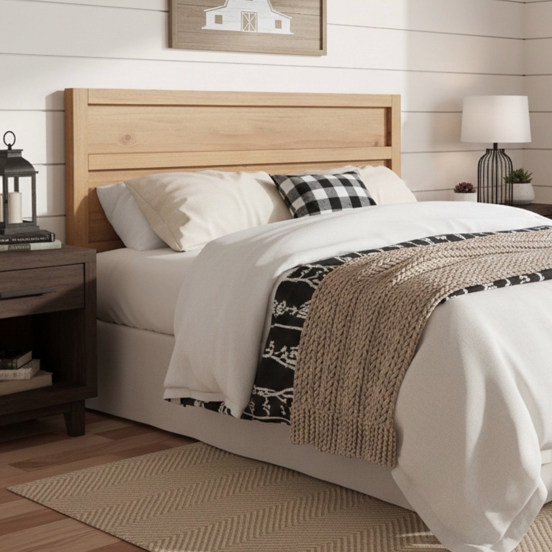 Maddox Modern Wood Queen Panel Headboard