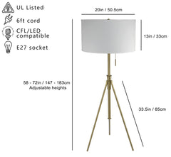 58" - 72"H Adjustable Tripod Floor w/ KD Shade (1PCS/CTN)   (1.78/9.9)
