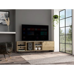 Native TV Stand for TV麓s up 70 inch, Four Open Shelves, Five Legs