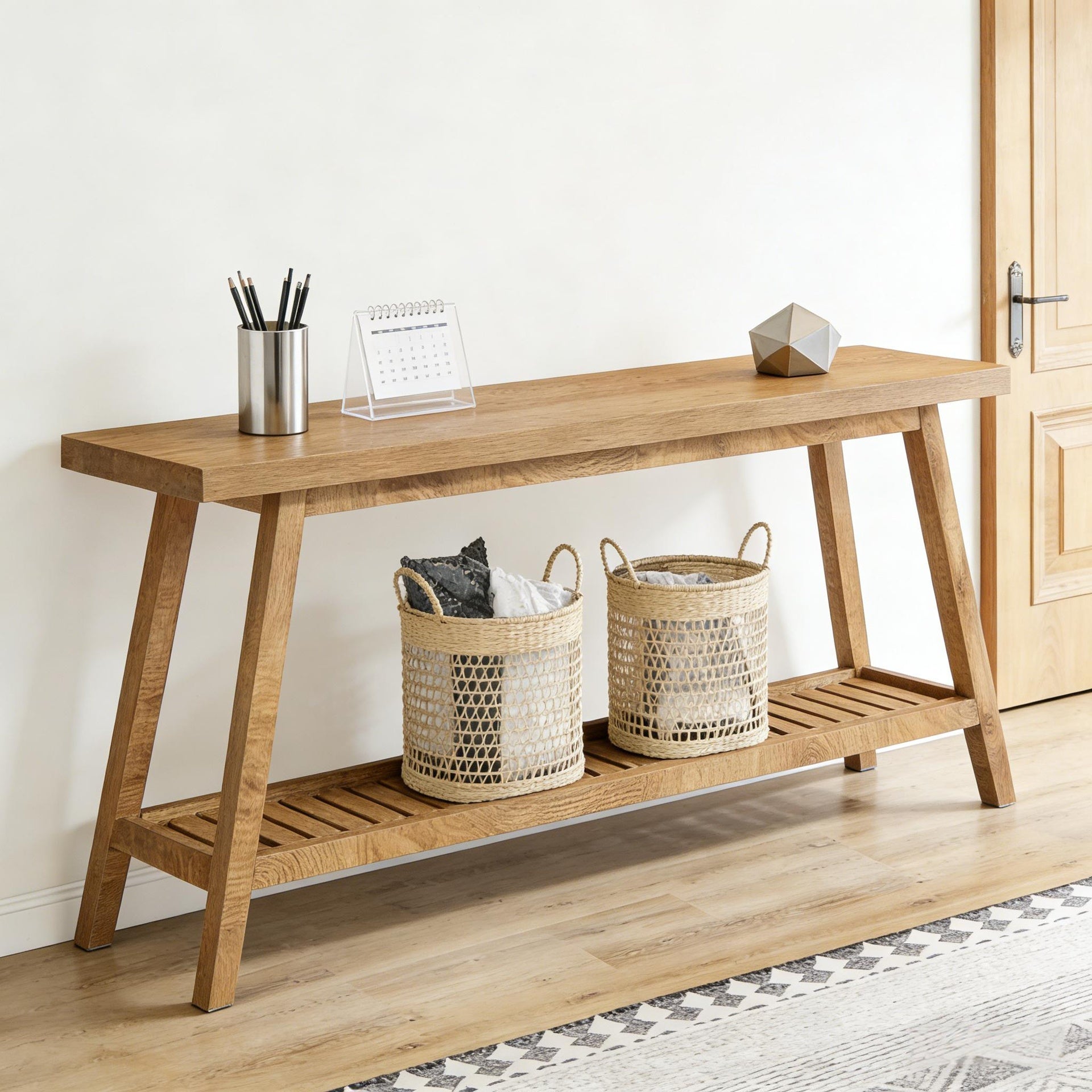 2-Tier Entryway Table,Sofa Table,Space-Saving Console Table